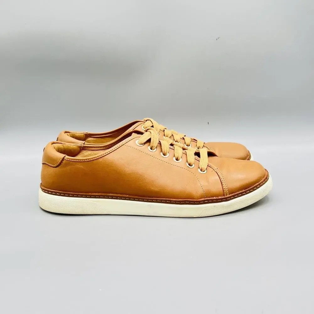 Vionic Shoes Womens 9 Brown Leather Leah Lace Up Walking Sneakers Comfort Casual